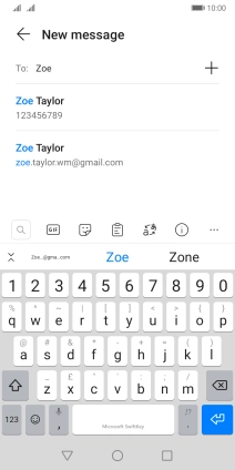 Press the required contact.