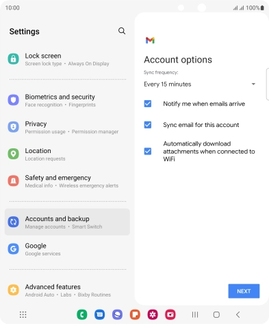 Press the drop down list below 