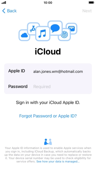 Press the field next to 