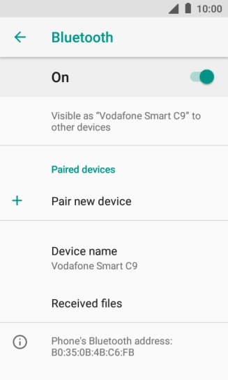 Press Pair new device.