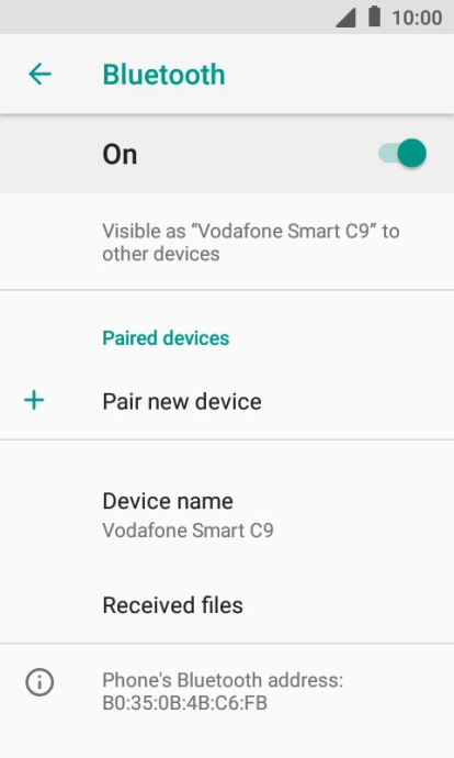 Press Pair new device.