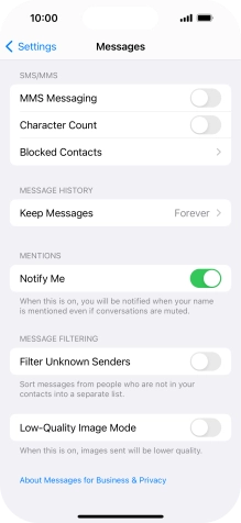 Press the indicator next to 