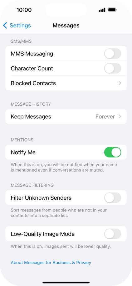 Press the indicator next to 