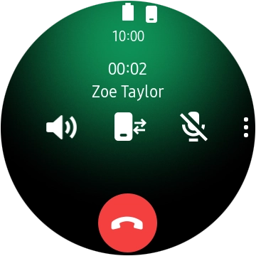 Press the end call icon.