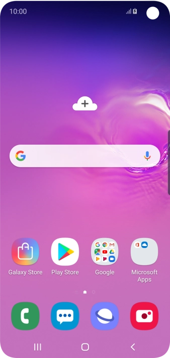 When the battery charging icon is displayed, the battery is charging.