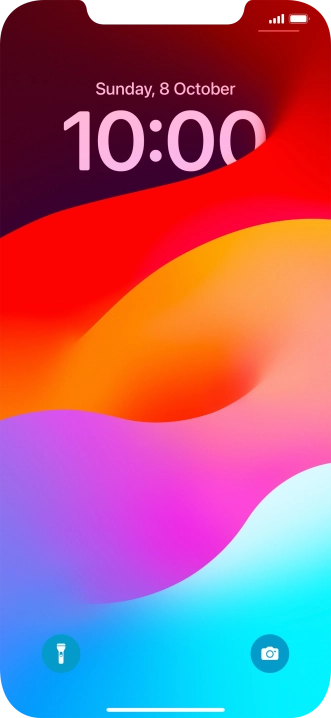 Press and hold anywhere on the lock screen.