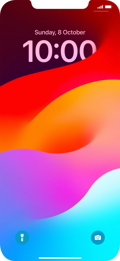 Press and hold anywhere on the lock screen.