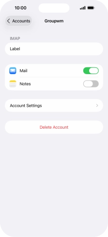 Press Account Settings.