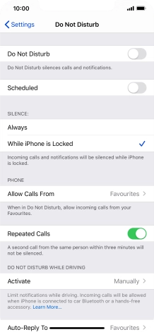 Press the indicator next to 