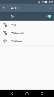 Press the required Wi-Fi network.
