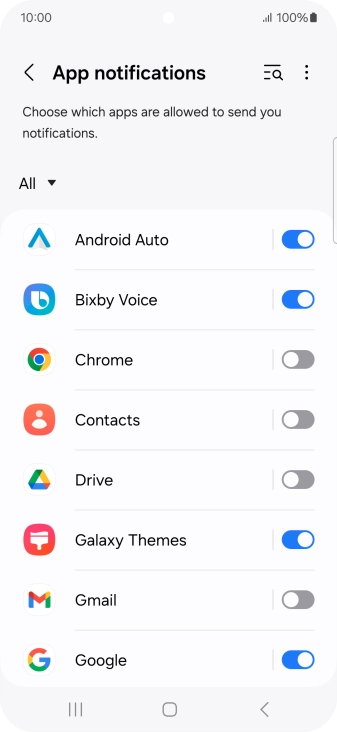 Press the drop down list.
