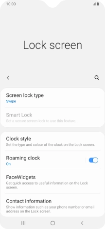 Press Screen lock type and key in the current phone lock code.