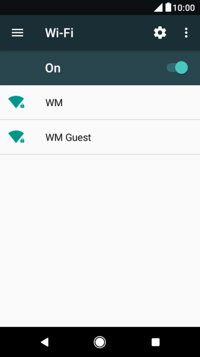 Press the required Wi-Fi network.