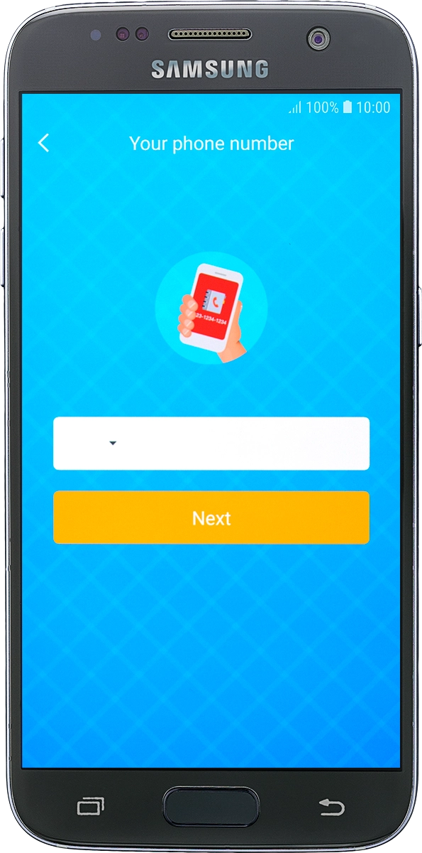 On your phone: Key in the required phone number and press Next.