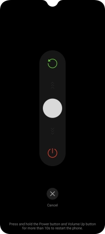 Press and drag the circle downwards.