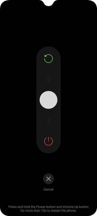 Press and drag the circle downwards.