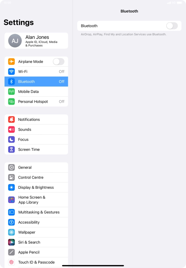 Press the indicator next to 