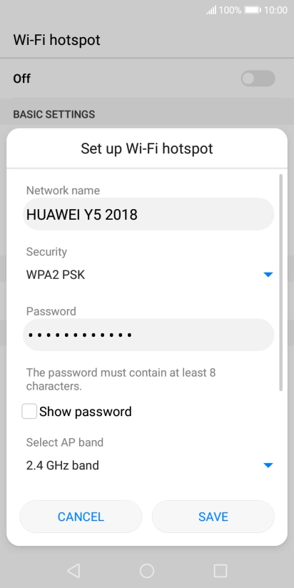 Press the field below 