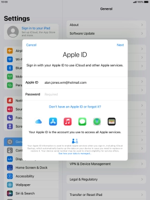 Press the field next to 