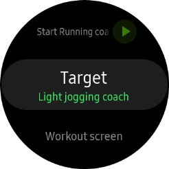 Press Target and follow the instructions on the screen to set the required goal.