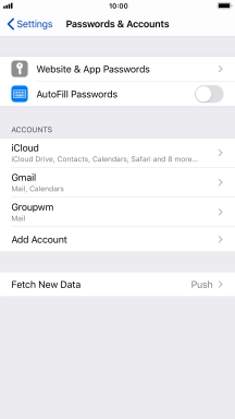 Press the required account.