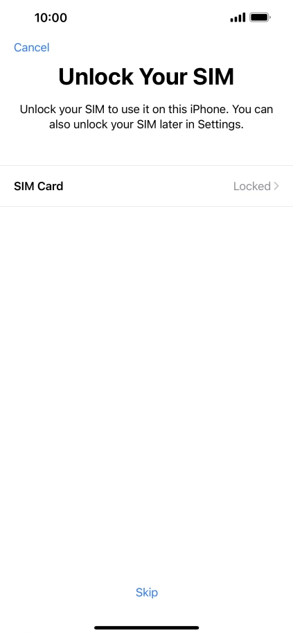 Press SIM Card.