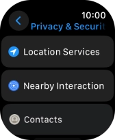 Press Location Services.