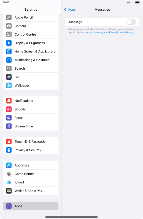 Press the indicator next to 