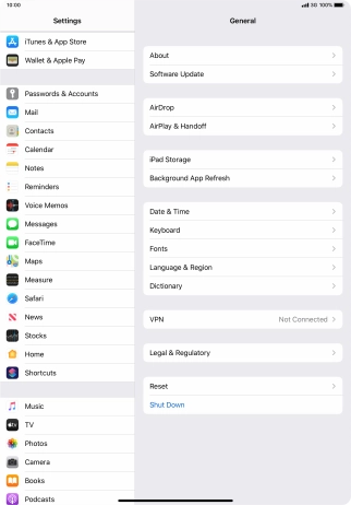 Press Passwords & Accounts.