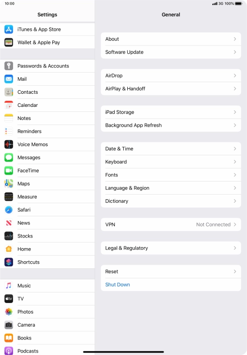 Press Passwords & Accounts.