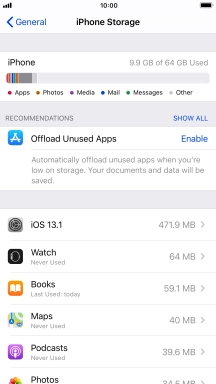 Press the required app.
