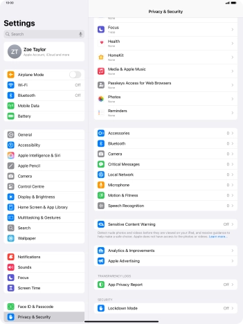 Press App Privacy Report.