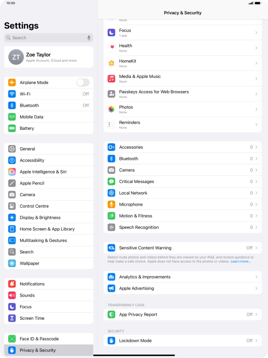 Press App Privacy Report.