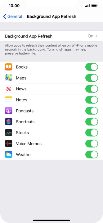Press Background App Refresh.