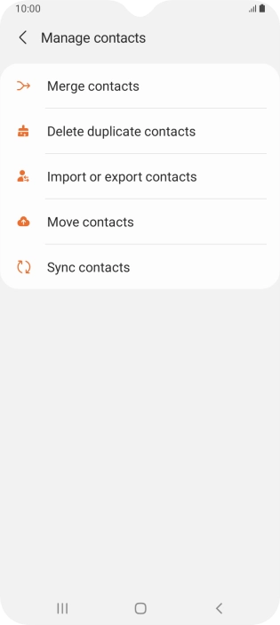 Press Import or export contacts.