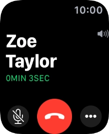 Press the end call icon to end the call and return to the home screen.