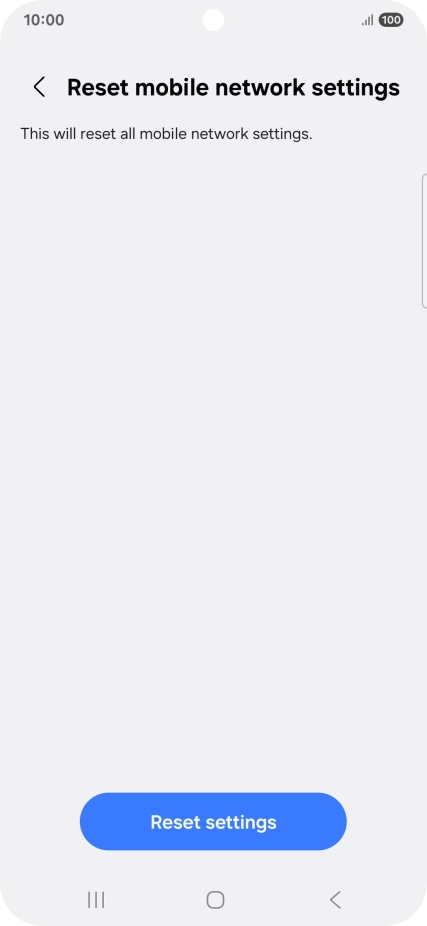 Press Reset settings.