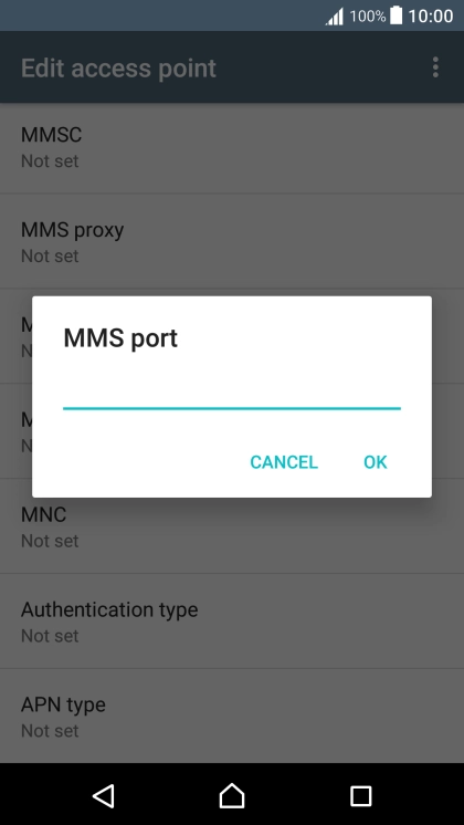 Key in 8080 and press OK.