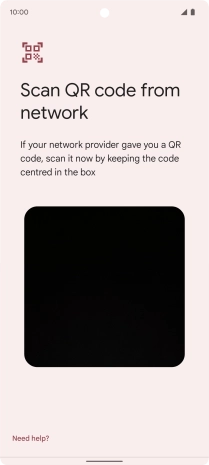 Place the QR code you've received inside the phone camera frame to scan the code.