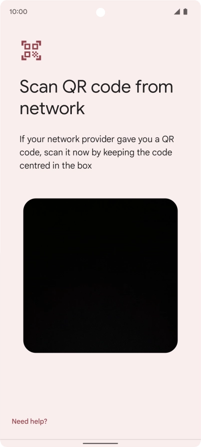 Place the QR code you've received inside the phone camera frame to scan the code.