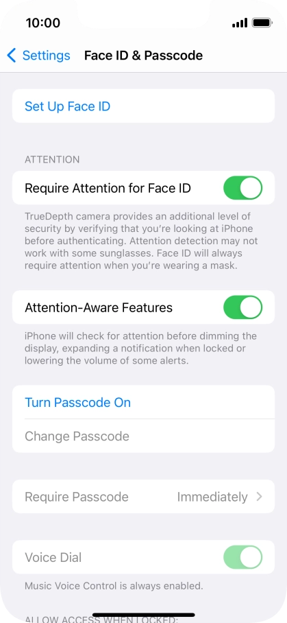 Press Set Up Face ID.