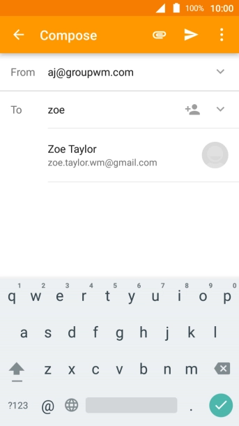 Press the required contact.
