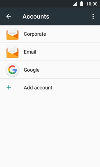 Press the required account.