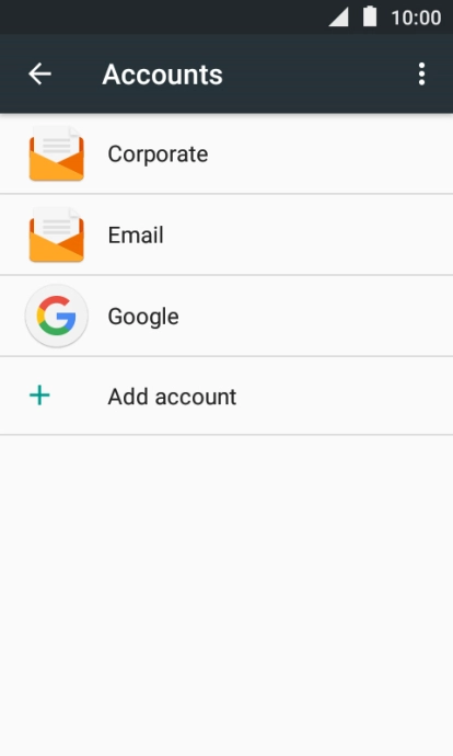 Press the required account.