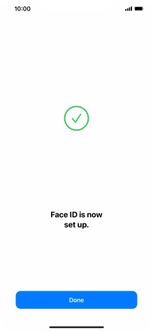 Press Done. If you haven't previously selected a phone lock code, key in a code of your own choice twice.