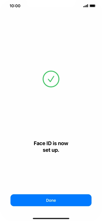 Press Done. If you haven't previously selected a phone lock code, key in a code of your own choice twice.