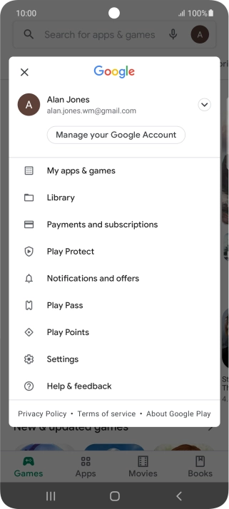 Press My apps & games.