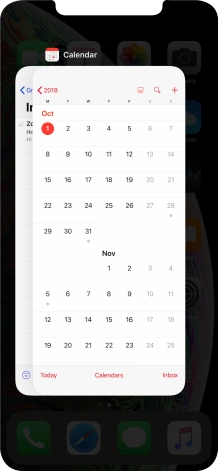 Slide upwards on the required application to end it.