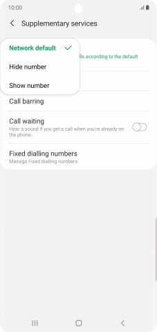 Press Show number to turn on caller identification.