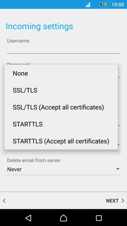 Press None to turn off the function.
